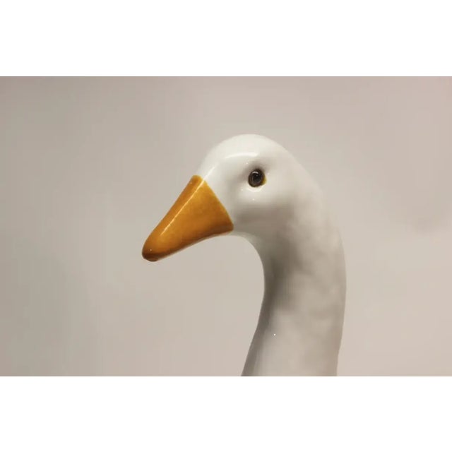 Italian Mid 20th Century Ceramic Italian Goose For Sale - Image 3 of 10
