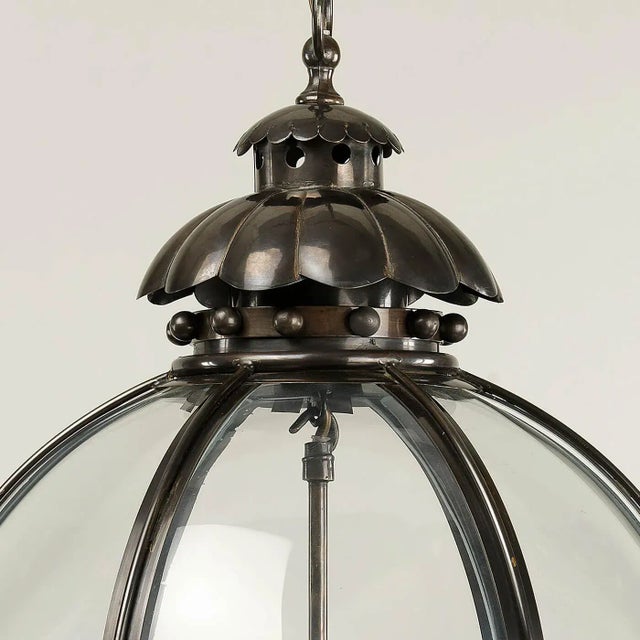 English Globe Lantern in Bronze Finish, Small For Sale - Image 3 of 5