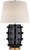 Transitional Kelly Wearstler by Visual Comfort Signature Linden Medium Cordless Table Lamp in Black with Linen Shade For Sale - Image 3 of 3