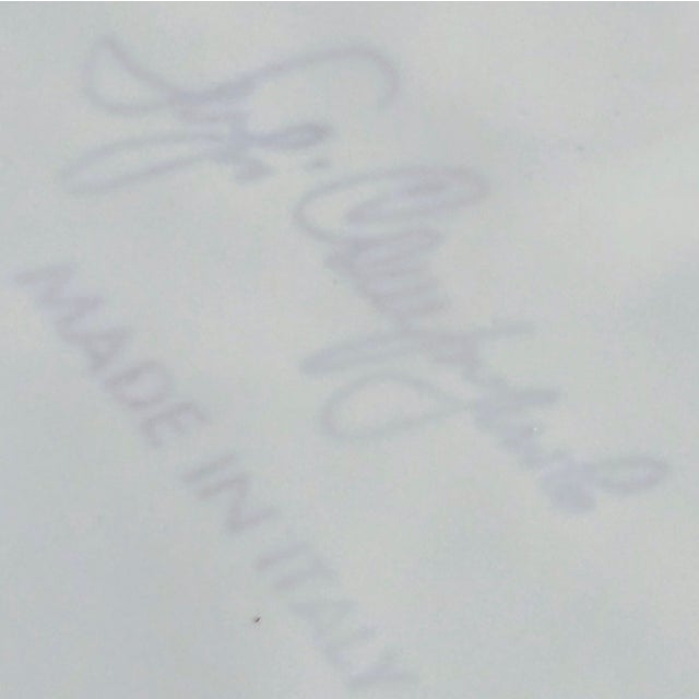 Late 20th Century Italian Sofi Campagnola White Fluted 18" Charger Centerpiece Platter For Sale - Image 10 of 10