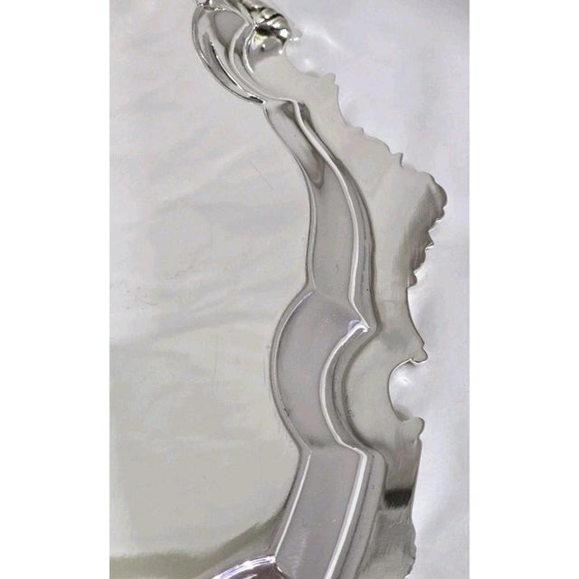 Metal Mid-Century Sterling Silver Tray Salver from Adie Brothers, Birmingham, 1947 For Sale - Image 7 of 18