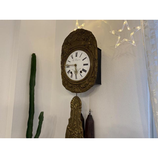 Comtoise Wall Clock by H. Piquant, France For Sale - Image 10 of 15