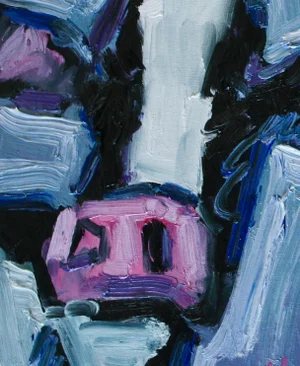 Modern Oil Painting Abstract Cow