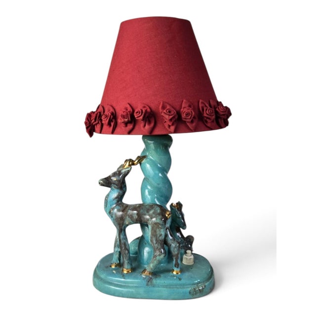 Vintage Art Deco Ceramic Table Lamp by Gébé, 1940 For Sale - Image 12 of 12