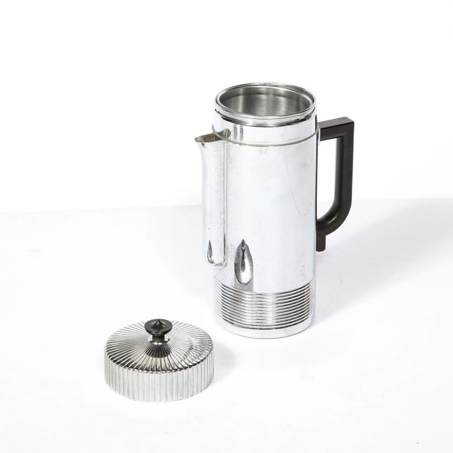 Metal Art Deco Machine Age Chrome Coffee Service With Bakelite Handles by Chase For Sale - Image 7 of 12