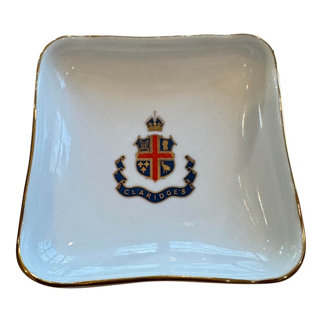 Vintage Claridge’s of London Five Star Hotel Ashtray/Trinket Dish For Sale