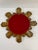 1950s Italian 14.5" Giltwood Sunburst Wall Mirror For Sale - Image 15 of 18