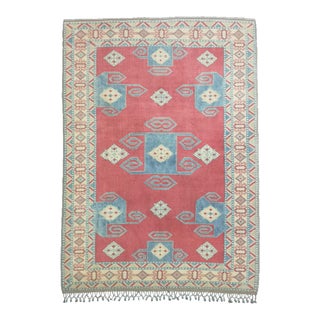 Vintage Modern Turkish Hand-Knotted Wool Area Rug For Sale