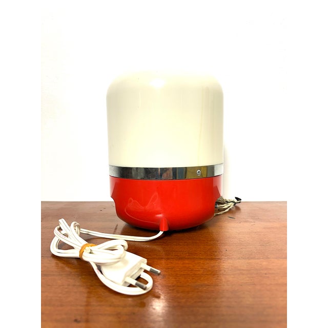 Europhon Orange Table Lamp by Adriano Rampoldi, 1970 For Sale - Image 4 of 8