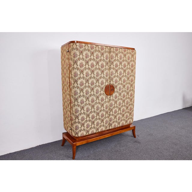 Art Deco Cherrywood and Tapestry Wardrobe attributed to Josef Frank, Austria, 1930s For Sale - Image 18 of 18