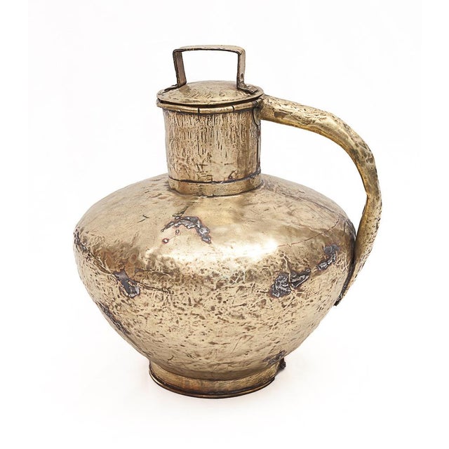 Gold Brass Milk Can, Early 20th Century For Sale - Image 8 of 9