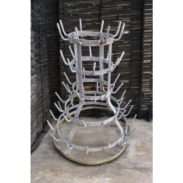 1950s French 52 Peg Bottle Dryer Garden Sculpture, 1950 For Sale - Image 5 of 10