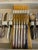 1847 Rogers Bros Flair 38-Piece Silverplate Flatware Set in Original Wood Chest For Sale In Oklahoma City - Image 6 of 12