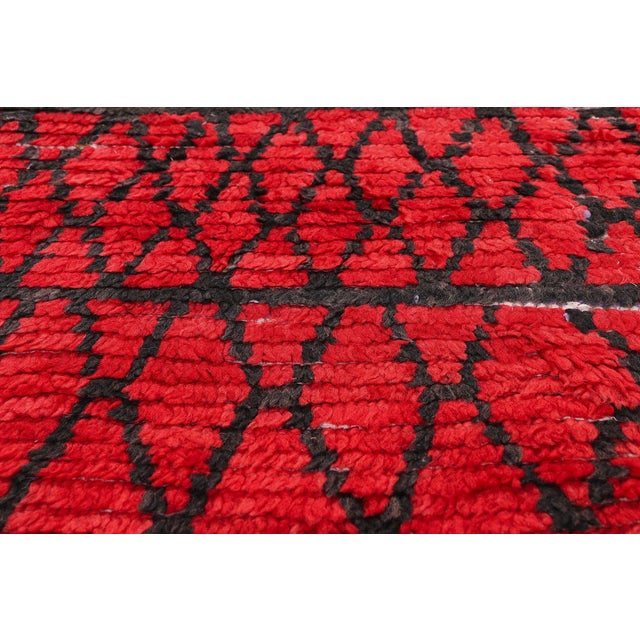 Late 20th Century Vintage Boujad Boucherouite Moroccan Rug, 03'02 X 05'06 For Sale - Image 5 of 10