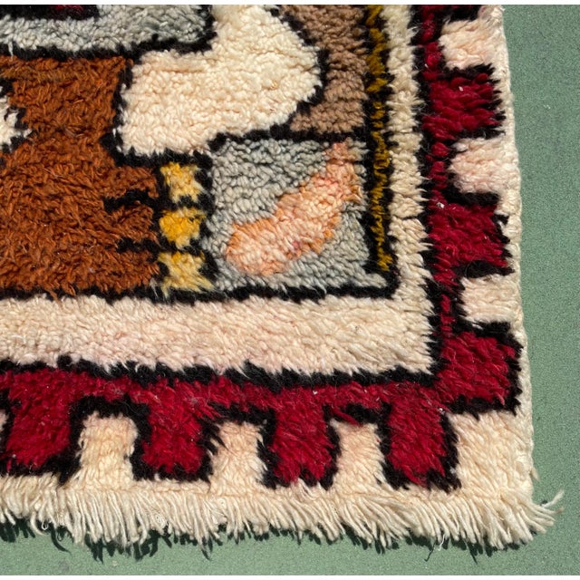 Vintage Ecuadorian Hand-Made Woven Shag Tapestry For Sale - Image 4 of 9