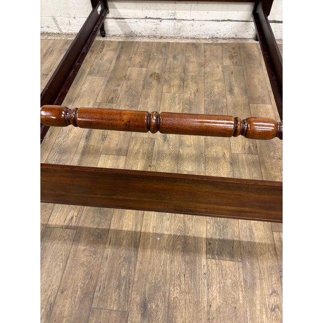 Vintage Queen or Full Size Convertible Four Poster Pediment Bed For Sale - Image 12 of 13