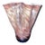 Vintage Murano Style Pink White Swirl Sculptural Hand Blown Glass Vase For Sale