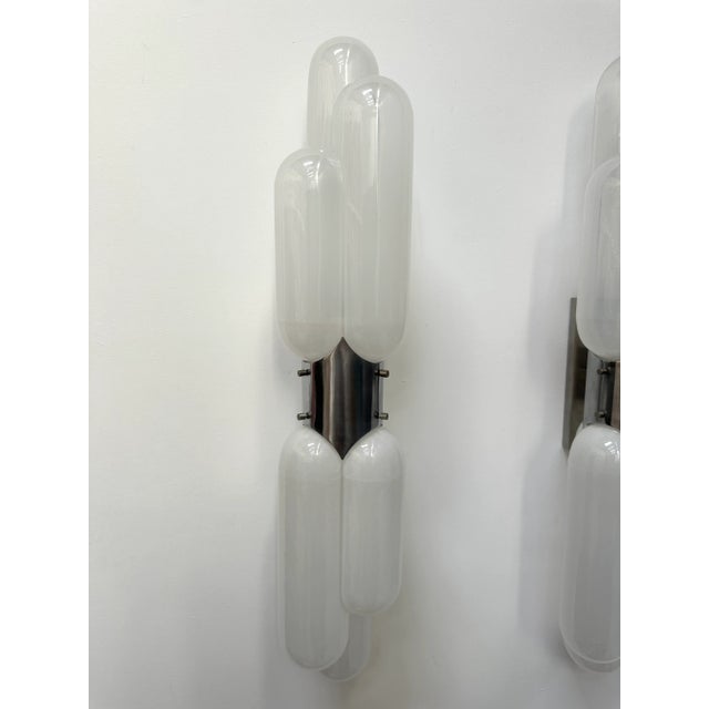 Pair of Torpedo Murano Glass Sconces by Carlo Nason for Mazzega, Italy, 1970s For Sale - Image 13 of 13
