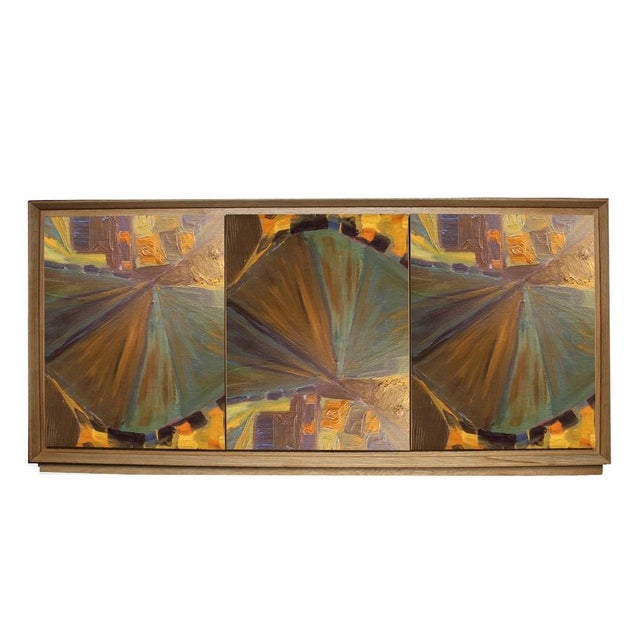 "Pittura Quattro" sideboard. Beautiful oak sideboard with three doors and two internal shelves. Handcrafted with painted...