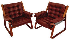 Scandinavian Easy Chairs by Carl-Henrik Spark for Ulferts Sweden, 1970s, Set of 2