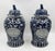 Chinese Mid 20th Century Pair of Chinese Style Blue and White Porcelain Temple Ginger Jars For Sale - Image 3 of 18