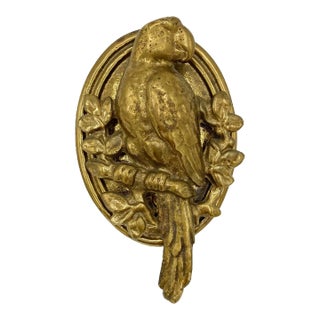 Vintage Brass Parrot Door Knocker For Sale