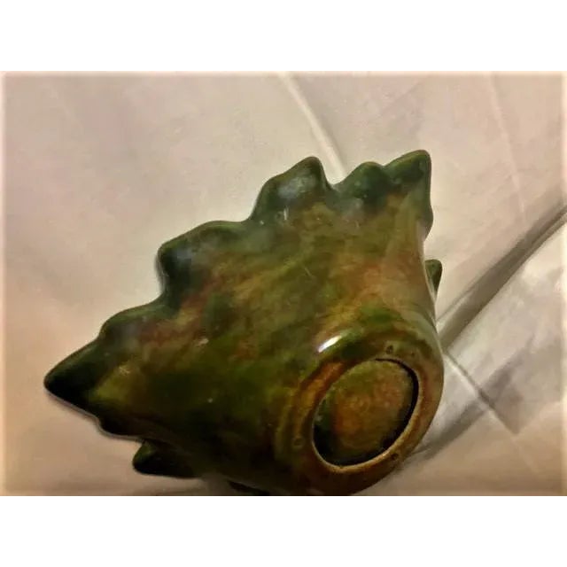 Ceramic Mid-Century Green Leaf Bowl For Sale - Image 7 of 8