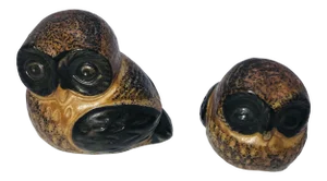 Vintage Mid-Century Modern Owl Figurines - a Pair