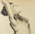 Paper Female Nude Study Black Pencil Drawing by G. Debotoiyche For Sale - Image 7 of 13