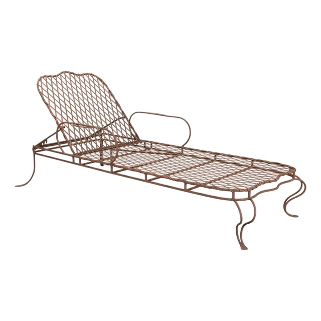Rose Tarlow Melrose House Twig Iron Garden Chaise Lounge For Sale