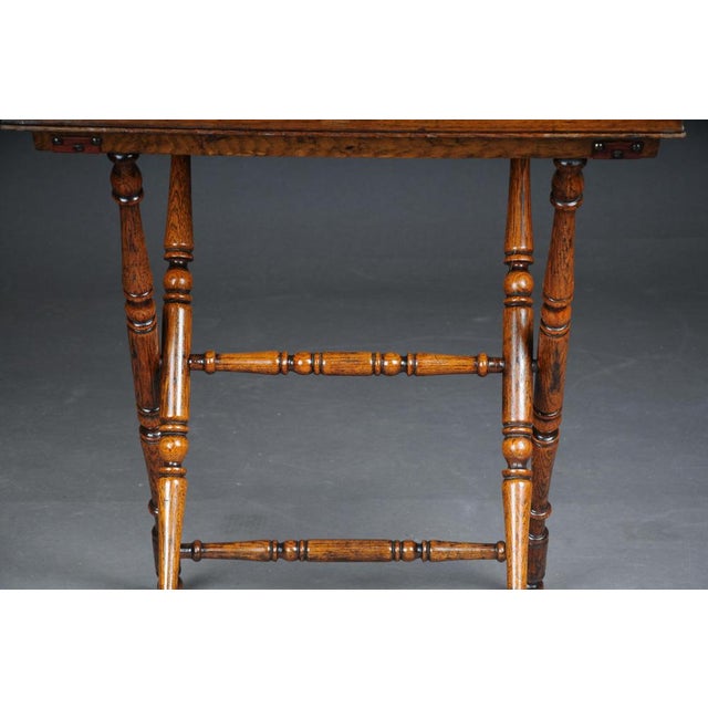 Antique German Tray Table in Oak For Sale - Image 4 of 18