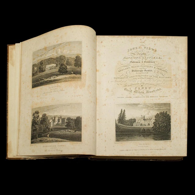 1829's 2 Antique Books, Jones' View of Seats Mansions & Noblemen For Sale - Image 11 of 12