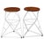 White Vintage Handcrafted Artisan Bar Stools, Pair For Sale - Image 8 of 8