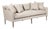 Jensen Settee Bench - Natural Linen / Limed Grey Oak Frame For Sale