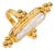 Vintage Pearl Gold Statement Adjustable Ring, Size 8 For Sale