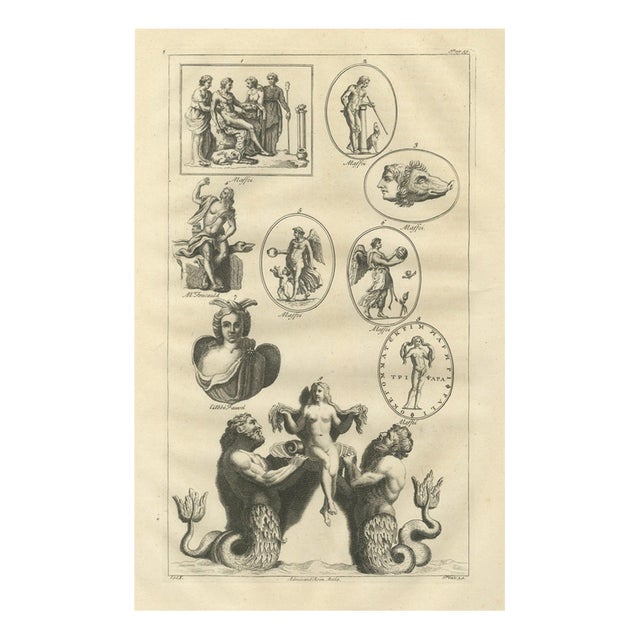 Bernard de Montfaucon, Mythological Figures, 1721, Engraving on Paper For Sale