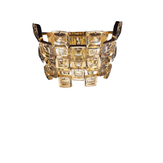 Walter Wall Lights in Crystal and Brass by Ernst Palme for Palwa, 1960s, Set of 2 For Sale - Image 9 of 15