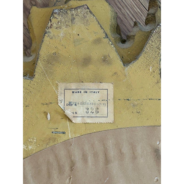 1950s Mid-Century Italian Giltwood Mirror Attributed to Florentia For Sale - Image 5 of 6