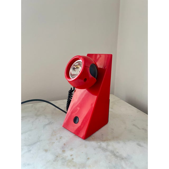 Vintage Space Age Red Magnetic Table Lamp from Brilliant Leuchten AG, Germany, 1980s For Sale - Image 12 of 12