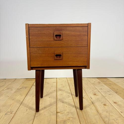 Brown Vintage Danish Teak Bedside Table, 1960s For Sale - Image 8 of 8