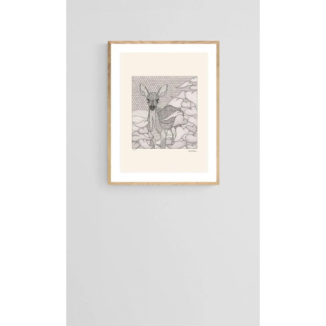 "Fawn" Original Pen and Ink Drawing by Denis Collura For Sale In New York - Image 6 of 6