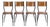Mid-Century Modern Dining Chairs by Salvarani, Italy, 1950s, Set of 4 For Sale