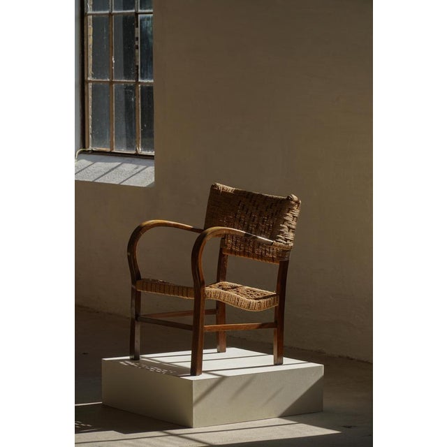 Mid-Century Modern Armchair in Beech and Rope by Erich Dieckmann, 1940s For Sale - Image 10 of 18