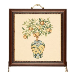 Orange Tree Vase Tapestry Firescreen For Sale