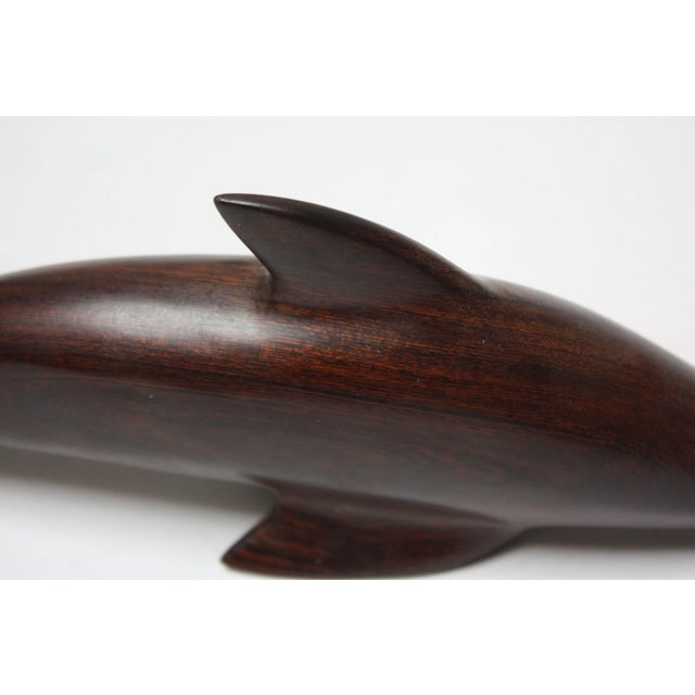 Wood Vintage Ironwood Dolphin Sculpture For Sale - Image 7 of 9