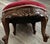 Vintage Mid 20th Century Louis XV Oval Shaped Wood and Red Velvet Upholstered Footstool For Sale - Image 9 of 11