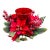 Natural Looking Poinsettia & Berry Candelabrum For Sale