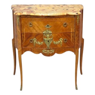 French Louis XV Style Burl, Satinwood & Ormolu Specimen Top Stand Circa 1930 For Sale