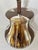 Mid century drip glaze pottery lamp. Brown body with drip glaze in shades of brown, tan, and white. Small surface...