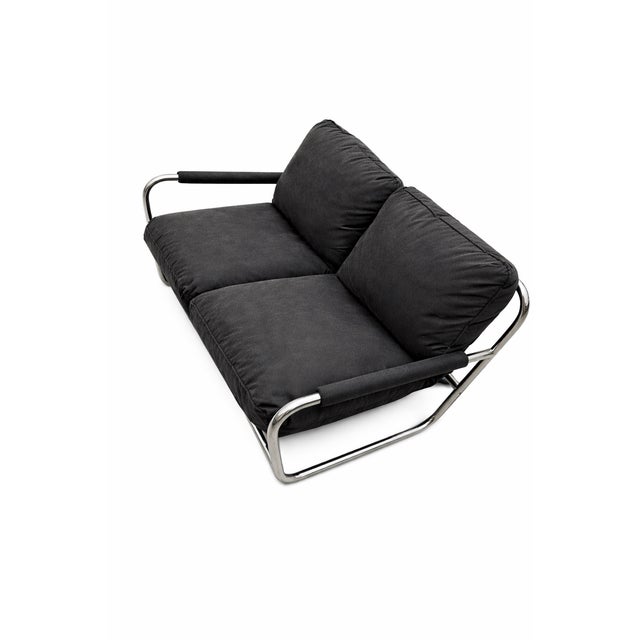 Ikea Chrome 2-Seater Sofa by Johan Bertil for Ikea, 1970s For Sale - Image 4 of 5